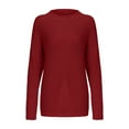 thumbnail image 4 of AOOCHASLIY 2023 Womens Sweater Women Fashion Casual Long Sleeve Solid Color Sweater Loose Sleeve Plus Size Sweater, 4 of 5