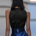 thumbnail image 4 of Turilly Women's Elegant Satin Camisole With A Deep V-Necklin And Delicate Spaghetti Straps For Layering Or Evening Wear, 4 of 5
