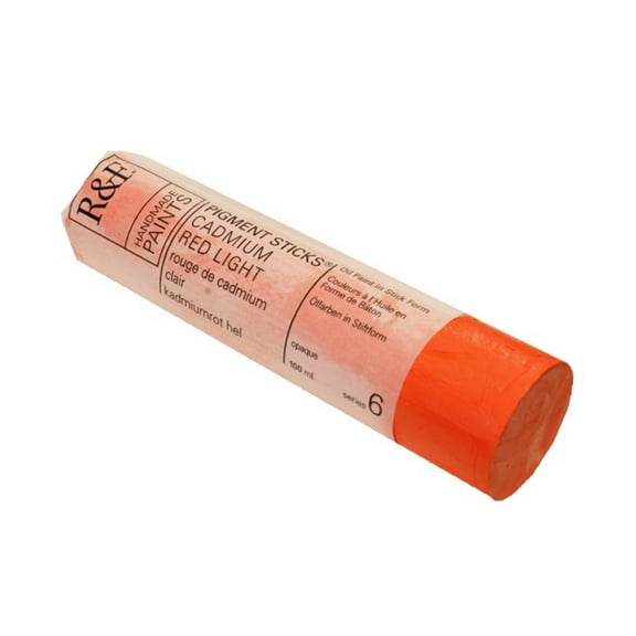 R&F Handmade Paints Pigment Stick, 100ml, Cadmium Red Light