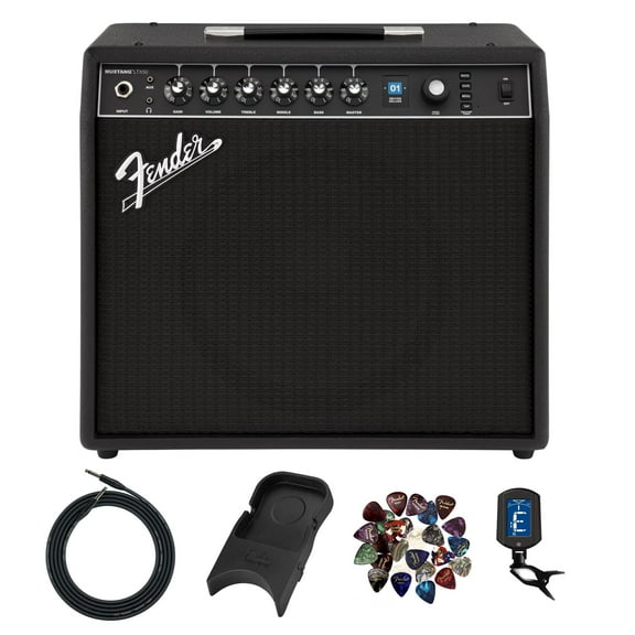 Fender Mustang LTX50 Guitar Combo Amplifier - Black w/ Amperstand Cradle