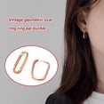thumbnail image 2 of Sonducket 1 par de pendientes de plata para mujer y niña, pendientes personalizados, Festival decorativo, regalos de cumpleaños, joyería, Ropa, zapatos y accesorios Miscelánea Oro rosa Rectángulo, 2 of 6
