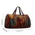 thumbnail image 3 of Highland Cow Print Quilted Duffle Bag for Women Vintage Casual Big Gym Bag Travel Bags (Cow-B M), 3 of 6