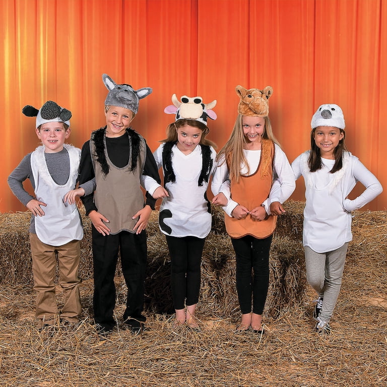 Deluxe Kids Goat Costume - Farm Animal Outfit With Stuffed Horns, Hooves & Tail For Halloween & Dress-Up