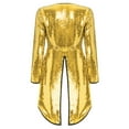 thumbnail image 4 of Haitryli Women's Magician Tailcoat Jacket Fancy Dress Magic Show One-Button Sequin Tail Coat Gold XL, 4 of 7
