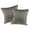 Gray, variant on Decorative Elephant Parade Stripes Black Silk Throw Pillow Cushion Cover Set