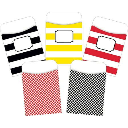 UPC: 0704068040717 | Barker Creek Checks & Plaid Library Pockets Assorted Designs 90/Set 4071