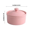 thumbnail image 2 of Blukids Ceramic Small Baking Bowl Pudding Cup Oven Usable Dessert Bowl Pot Tableware Baking(Pink), 2 of 5