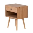 thumbnail image 3 of 1-Drawer Mid-Century Solid Wood Nightstand - Natural Pine, 3 of 5