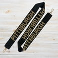 thumbnail image 3 of Lashicorn Pittsburgh Black Beaded Purse Strap Yellow Letters 49 Pro Football Stadium Approved Clear Bag Gold Hardware Sports College East Pennsylvania, 3 of 5