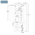 thumbnail image 2 of Harper & Bright Designs Tall Bathroom Storage Cabinet with Doors and Drawer, Modern Freestanding Storage Cabinet with Adjustable Shelf, Black, 2 of 14