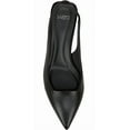 thumbnail image 4 of Franco Sarto Women's Black Leather A-Gena Slingback Pointed Toe Pumps 5M, 4 of 5