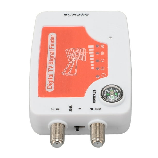 Buscador De Señal De TV Digital, Indicador LED 40-862MHz Detector De Señal De TV ABS Compacto Con Brújula Para Exteriores
