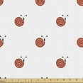 thumbnail image 1 of Snail Fabric by the Yard Upholstery, Reddish Dots Looking Like Repetitive Ornamental Graphical Little Mollusk Insects, Decorative Fabric for DIY and Home Accents, White Vermilion by Ambesonne, 1 of 5