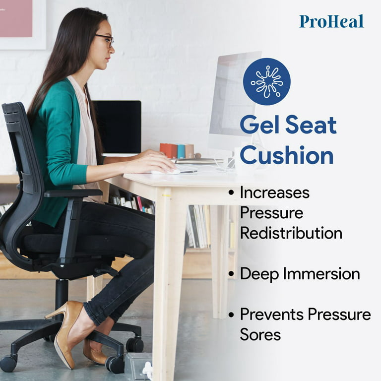 ProHeal 4 Gel Infused Foam Wheelchair Seat Cushion - Orthopedic