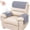Blue-Gray:3 Pcs, variant on Ikoopy Set of 3 Recliner Headrest Protector and Armrest Cover Waterproof Couch Headrest Covering Chair Armrest Cover Non Slip Furniture Protector for Pet for Sofa Leather Couch Theater Seat