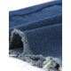 thumbnail image 5 of Pantalones de mezclilla ajustados de campana de cintura alta con botones y desgastados para mujer INSPIRE CHIC, color azul, talla S, 5 of 5