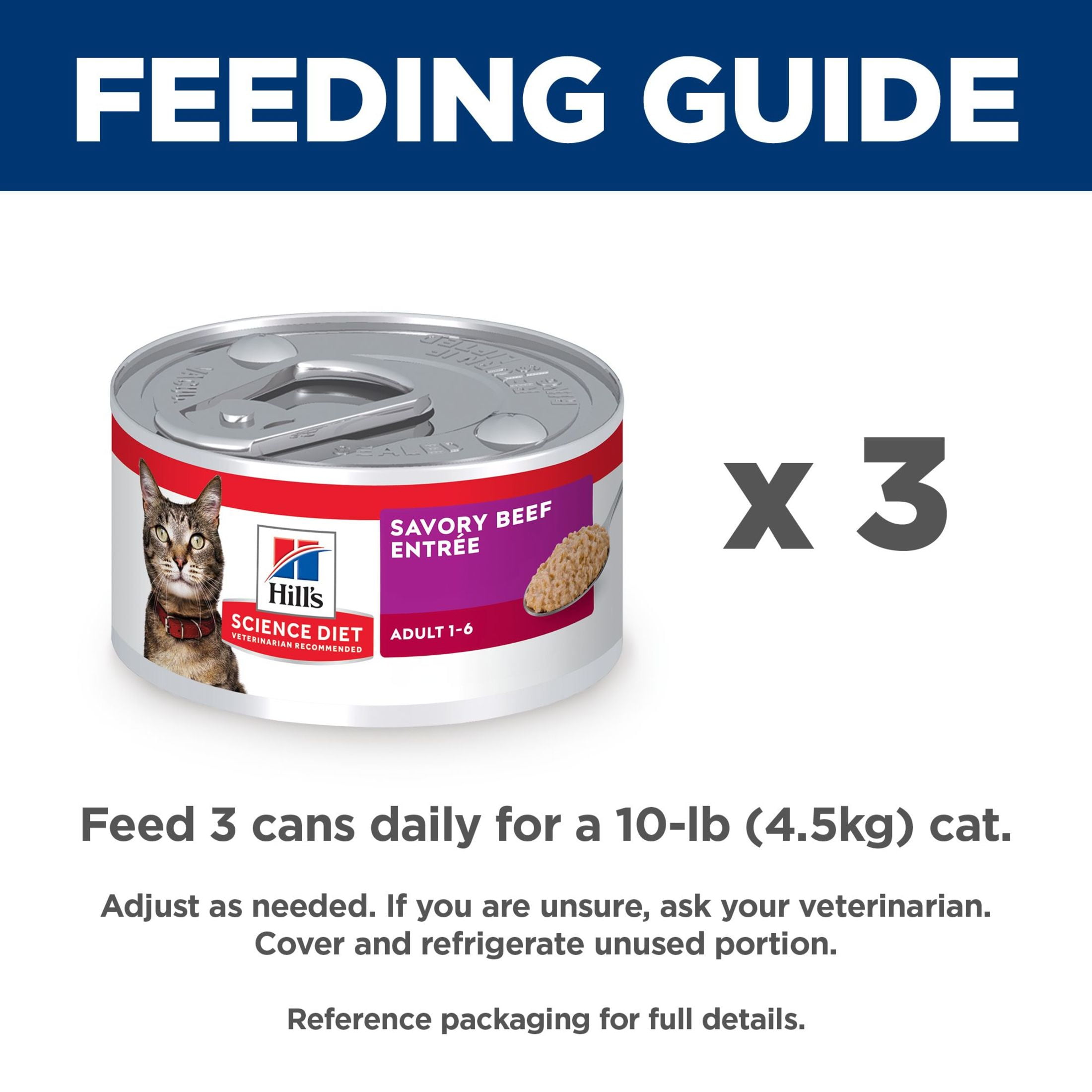 Hill's Science Diet Savory Beef Wet Cat Food, 2.9oz Can 24pk