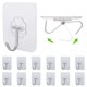 thumbnail image 1 of Amazopen Ganchos autoadhesivos: 12 paquetes de ganchos transparentes para puerta de pared, gancho adhesivo extrafuerte para colgar abrigos, toallas, llaves y más, 1 of 5