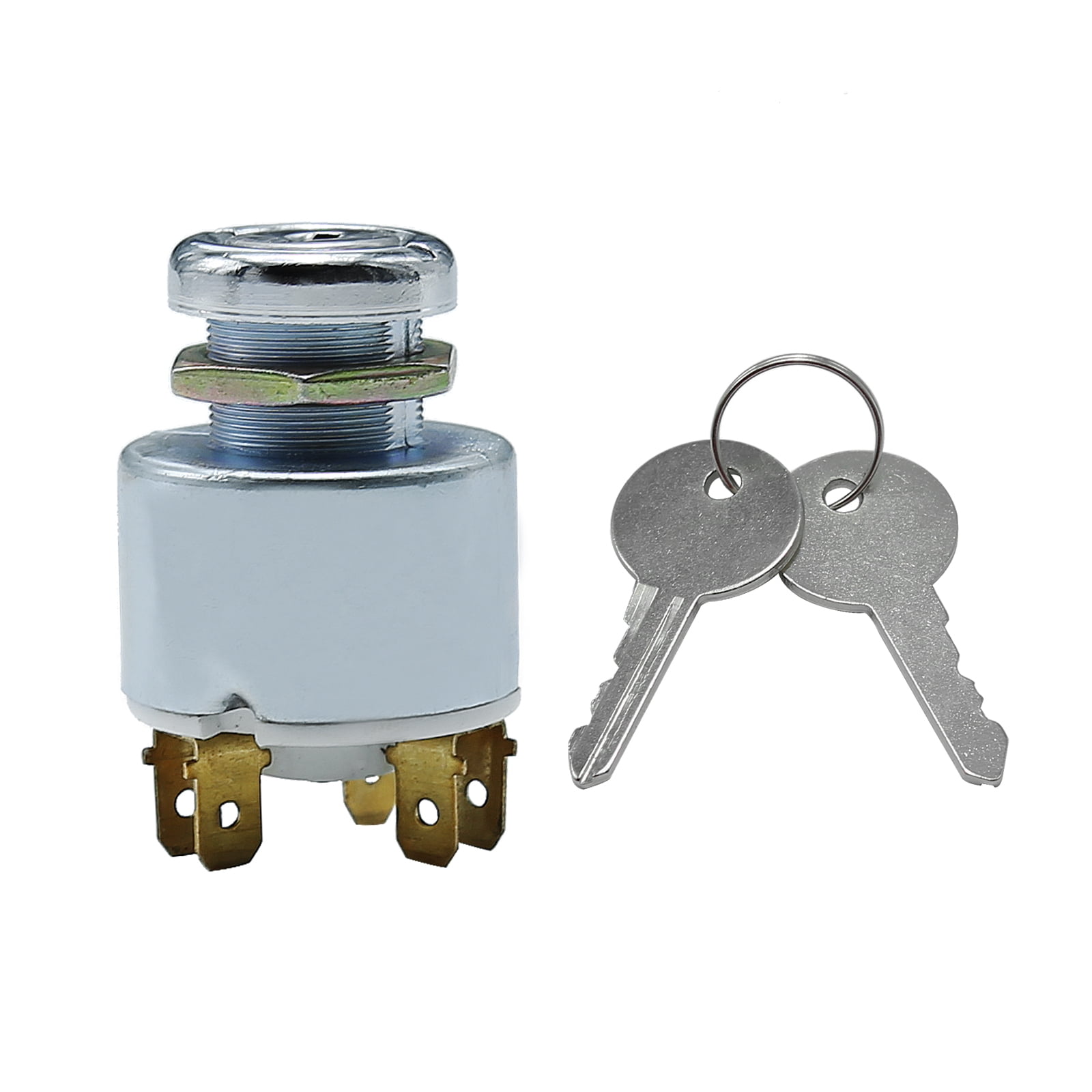 Ignition Key Starter Switch For Car Tractor Trailer Boat W/ 2 Keys US