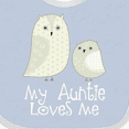 thumbnail image 4 of Inktastic My Auntie Loves Me Owl Boys or Girls Baby Bib, 4 of 4