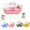 #05319260611013A2 Pink, variant on Portable Pet Carrier Cage, Decorative Cat Ear Shape Living Space with Exercise Wheel, Water Bottle & Hideout for Small Rodents