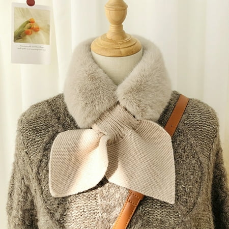 

MIASHUI Lovely Women Fashion Winter Villus Scarf Outerwear Lady Scarf Warm Bib