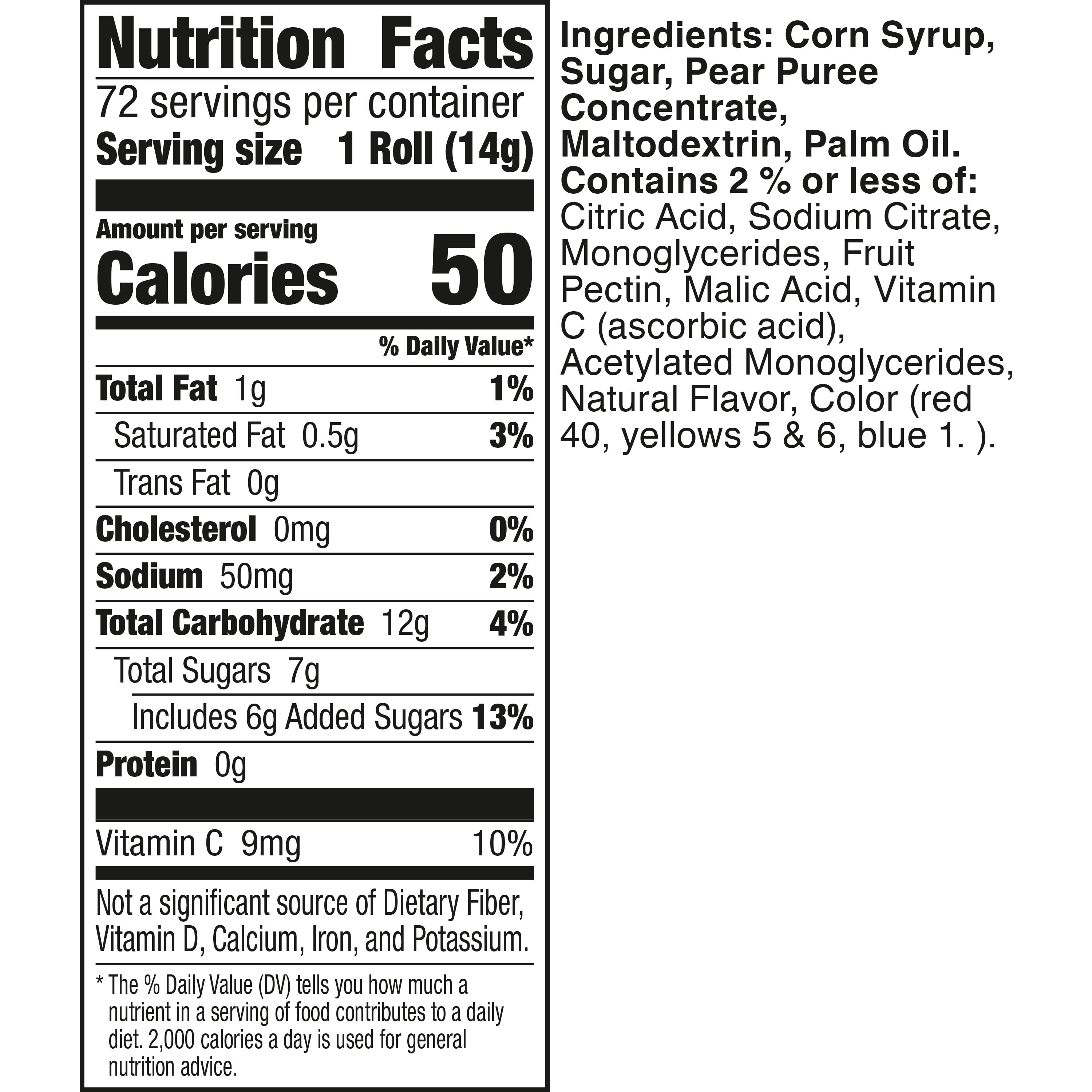Fruit Roll-Ups Fruit Snacks, Tropical & Strawberry Tie-Dye, 72 Count