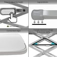 thumbnail image 3 of SOUNDANCE Adjustable Folding Table, Lightweight and Portable TV Tray, Sturdy Dinner Tables for Eating, Easy to Fold and Put Away, Zero Assembly Required Desk for Indoor and Outdoor Use, Wh, 3 of 7