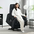thumbnail image 2 of HOMCOM Fauteuil Releveur Électrique pour Aînés avec 8 Points de Vibration Télécommande Noir, 2 of 10