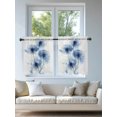 thumbnail image 4 of Sheer Kitchen Tier Curtains 24 Inch length, Rod Pocket Half Curtains Short Drapes, Light Filtering Chiffon Small Window Treatments 2 Panels 27.5"W x 24"L, 4 of 7