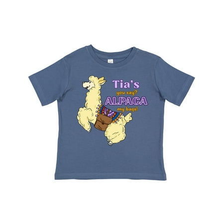 

Inktastic Tia s You Say ALPACA My Bags with Cute Jumping Alpaca Gift Toddler Boy or Toddler Girl T-Shirt