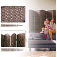 thumbnail image 6 of YRLLENSDAN 71in Wood Room Divider Screen with 6 Panels, Room Dividers and Folding Privacy Screens Wall Divider for Living Room Bamboo Room Divider for Room Separation, Brown, 6 of 8