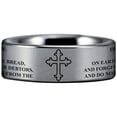 thumbnail image 2 of The Lord's Prayer Matthew 69:13 Tungsten Carbide Ring, 2 of 7