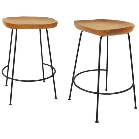 Carolina Classics Diya 24.5" Counter Stool Natural Black