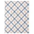 thumbnail image 5 of Flannel Throw Blanket for Couch Sofa Bed, Farm Orange Blue Lattice Soft Cozy Warm Fuzzy Blanket 30x40in, 5 of 9