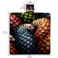 thumbnail image 2 of Pangolin Canvas Outdoor Picnic Blanket - Waterproof Mat for Camping, Beach, Park - Large Size, Foldable, and Durable - Ideal for Family Picnics and Outdoor Adventures - Navy Blue Color, 2 of 6