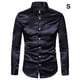 thumbnail image 2 of Qarigey Camisa de trabajo informal con cuello de camisa y botones: opción elegante y elegante para hombres Camisa de hombre de manga larga Camisetas negro S, 2 of 6