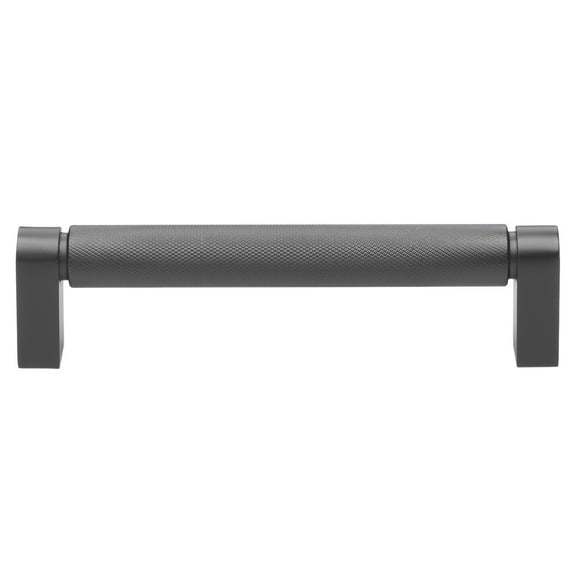 GlideRite 5-1/16 in. (128mm) Center-Center Knurled Cabinet Bar Pull, Matte Black - 4788-128-MB, 5 Pack