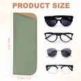 thumbnail image 2 of 4Pcs Fundas de Gafas Suaves, Funda de Gafas de Cuero Portátil para Hombres y Mujeres (Verde), 2 of 7
