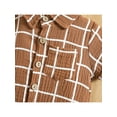 thumbnail image 5 of Bagilaanoe Newborn Baby Boys 2Pcs Outfits Plaid Lapel Short Sleeve Buttons Shirt Tops Shorts 6M 12M 18M 24M 3T Infant Casual Set, 5 of 9