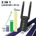 thumbnail image 3 of 1300Mbps USB WiFi Adapter USB 3.0 Bluetooth Dual Band Receiver, 3 of 5