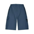 thumbnail image 3 of Elvqul Shorts for Men with Pockets Cargo Basketball Blue Solid Color Sports Workout Mens Shorts, 3 of 7