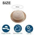 thumbnail image 2 of 56-58 cm circunferencia del sombrero sombrero para el sol femenino sombrero de sol de verano sombrero de cúpula rizada lindo protector solar sombrero de paja sombrero de playa casual, 2 of 5