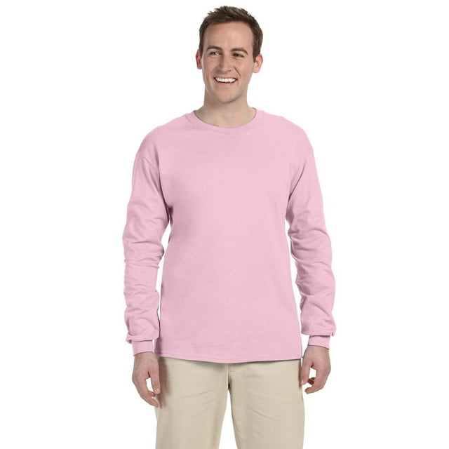 Camiseta de manga larga HD Cotton™ para adulto CLASSIC PINK L Fruit of the Loom 4930