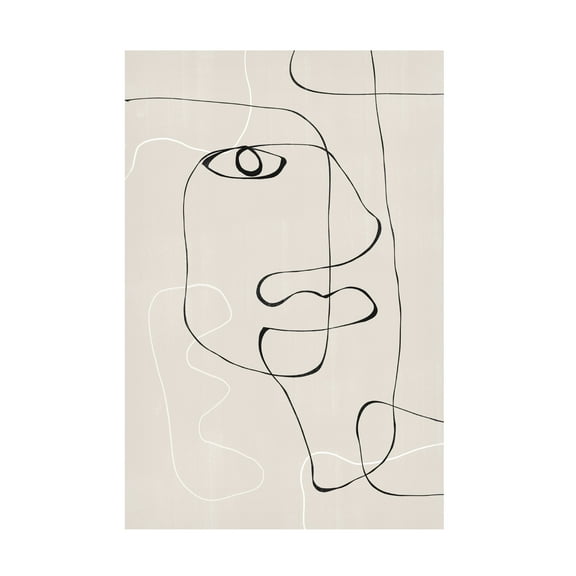 THE MIUUS STUDIO 'Abstract Face No1' Canvas Art