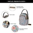 thumbnail image 4 of FORMRS Crossbody Bag for Women Quilted Travel Shoulder Cell Phone Purse with Chain Strap Handbag, Small Pink Flower, 4 of 7