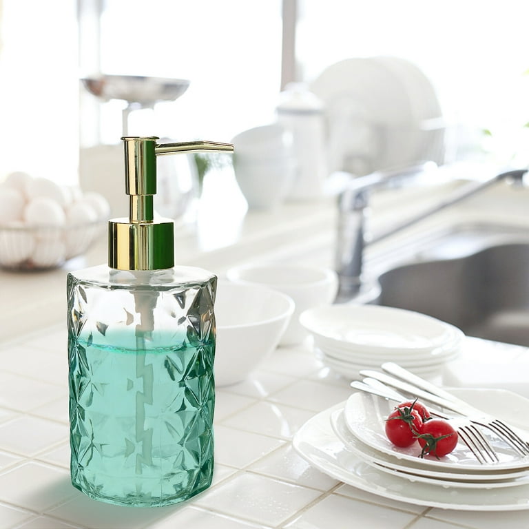  Soap Dispenser for Kitchen,17 OZ Matte Glass Dish Soap