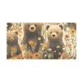 thumbnail image 2 of Bath Mat Soft Plush Non-Slip Absorbent Bathroom Rugs 39"x20" Cute Bears in Flower Sea, 2 of 8