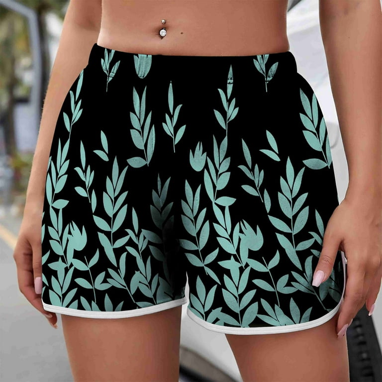 Wenini Shorts for Women, Women's Lightweight Summer Casual Elastic Waist Print Shorts Baggy Comfy Beach Shorts Deal of The Day Prime Today Only