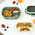 thumbnail image 7 of Bento Lunch Box Set - 2 Stackable Containers for Adults , lunch box for women- Includes Lunch Bag, Leak-Proof and BPA-Free - Built-in Utensil Set - Dishwasher Safe (Green), 7 of 7